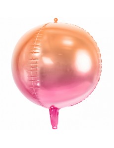 Balão Esfera Coral e Rosa